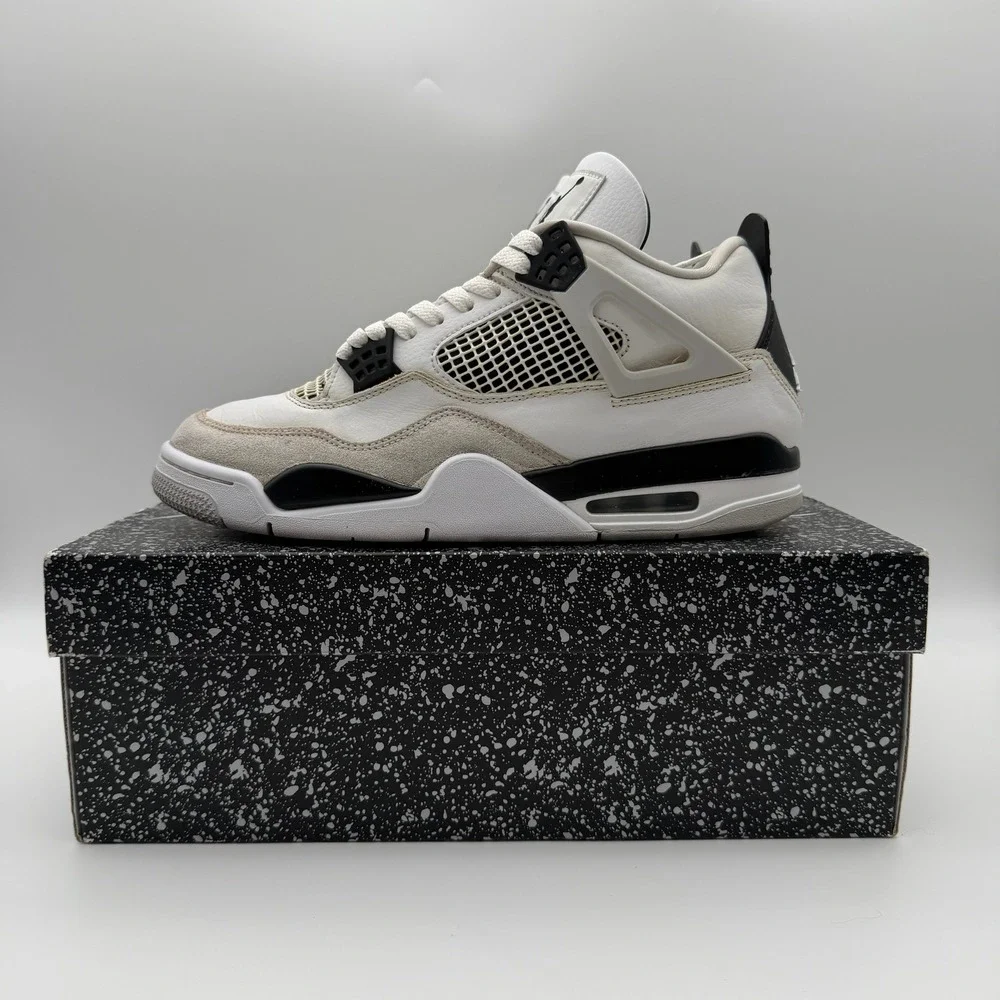 Nike Air Jordan 4 Retro Military Mens Size 10 Athletic Shoes Sneakers